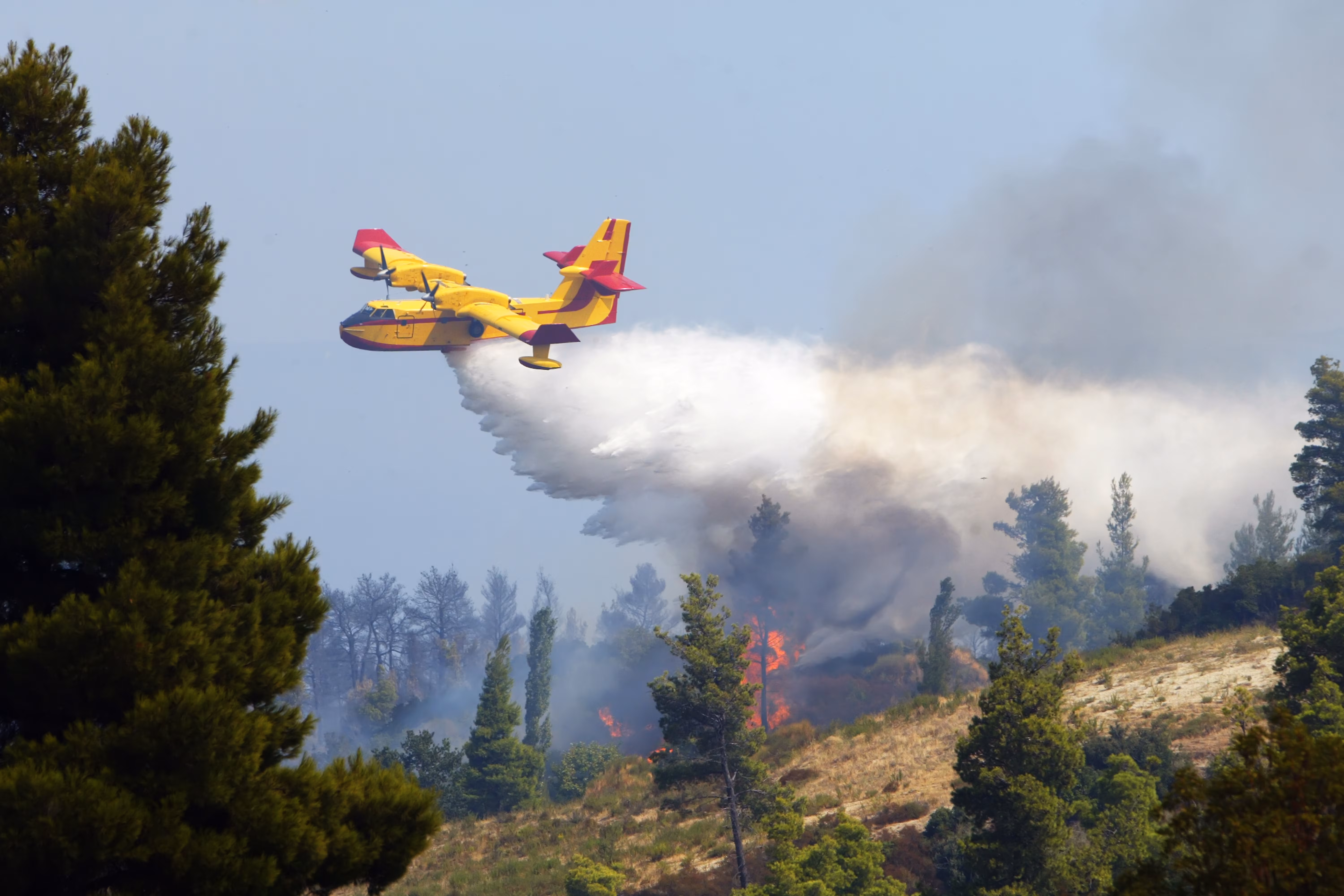 SkyOps aerial firefighting aircraft drop mission